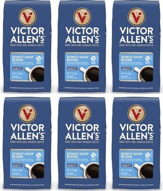 Victor Allen's Coffee Donut Shop Blend, Medium Roast, Ground Coffee, 6 Pack - 12oz Bags