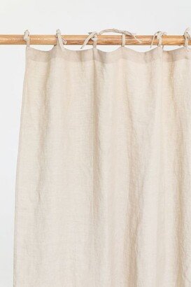 MagicLinen Tie Top Linen Curtain Panel