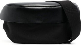 Embossed Logo Leather Belt Bag