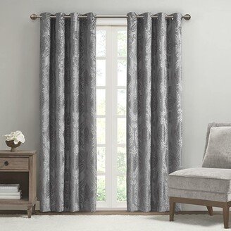 Gracie Mills Total Blackout Grommet Top Curtain Panel, Grey - 95 Panel