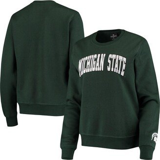 Women's Green Michigan State Spartans Campanile Pullover Sweatshirt