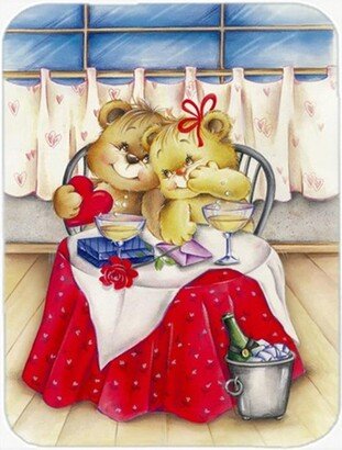 APH0926LCB Teddy Bears In Love Valentines Day Glass Cutting Board