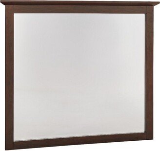 Neo Solid Mahogany Wood Dresser Mirror, Beveled Trim Top - 2 L x 41 W x 36 H