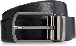 Italian-made reversible leather belt with quick-release buckle