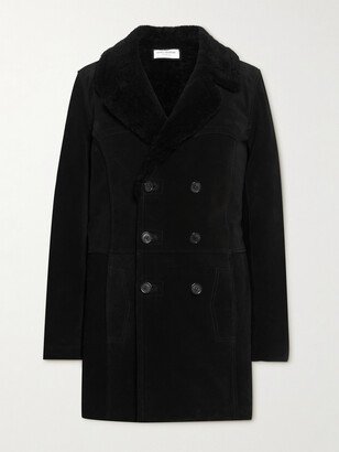 Double-Breasted Shearling Coat
