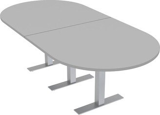 Skutchi Designs, Inc. 8 Person Racetrack Conference Table With Metal T Bases Electric Units