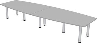 Skutchi Designs, Inc. 12 Ft Boat Shaped Conference Table with Power And Data Post Legs