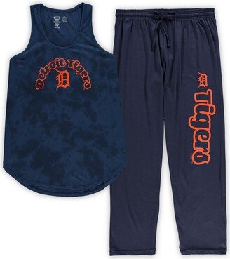 Women's Concepts Sport Navy Detroit Tigers Plus Size Jersey Tank Top and Pants Sleep Set