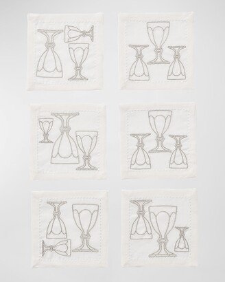 Baccarat x Kim Seybert Harcourt Cocktail Napkins, Set of 6