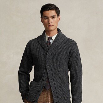 Wool-Blend Shawl-Collar Cardigan