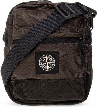 Logo Patch Zipped Messenger Bag