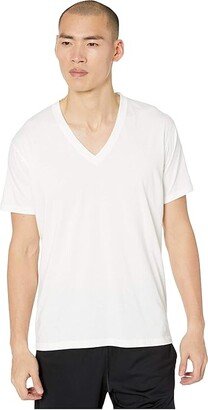 Bam(Bare) Deep V-Neck Undershirt (White) Men's Clothing