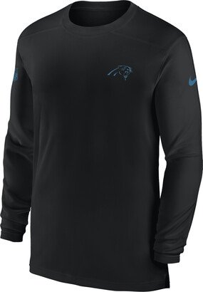 Men's Dri-FIT Sideline Coach (NFL Carolina Panthers) Long-Sleeve Top in Black