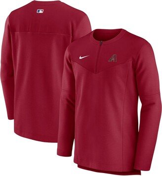 Men's Red Arizona Diamondbacks Authentic Collection Game Time Performance Half-Zip Top