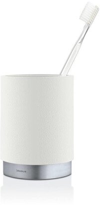 68852 Stainless Steel Matt Ara Toothbrush Mug, White