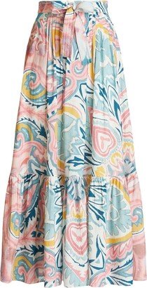 All-Over Graphic-Print Maxi Skirt