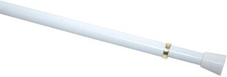 The Classic Touch Adjustable Tension Curtain Rod, 18-28 Inches, White
