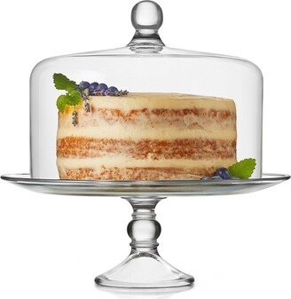 Selene Glass Cake Stand with Dome