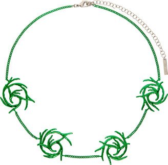 HUGO KREIT SSENSE Exclusive Green Mini Coral Twist Necklace