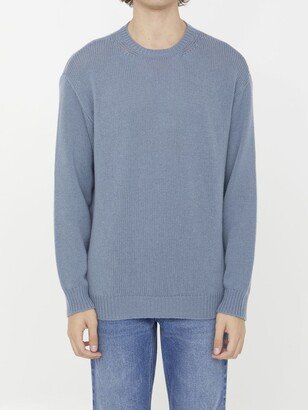 Light-blue cashmere sweater