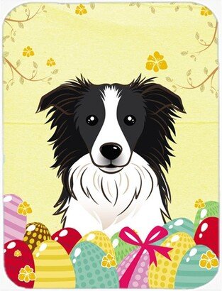 BB1923LCB Border Collie Easter Egg Hunt Glass Cutting Board