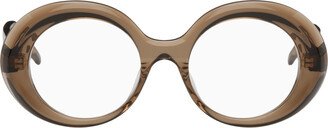 Brown Oversized Oval Glasses