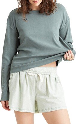 Luxe Rib Long Sleeve Pajama Shirt