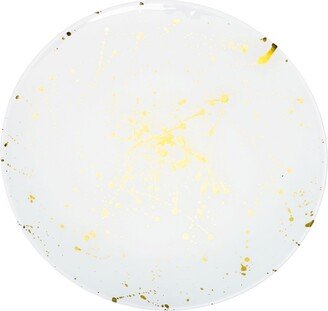 Charger Plate with Splashy Gold Tone Design