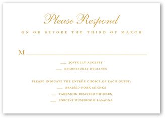 Rsvp Cards: Forever Always Wedding Response Card, Orange, Matte, Signature Smooth Cardstock, Square