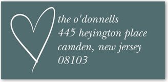 Address Labels: Diagonal Greeting Address Label, Blue, Address Label, Matte