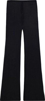 Logo-Embroidered Flared Trousers