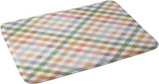 Ninola Design Countryside Gingham Picnic Diagnol Bath Mat Green