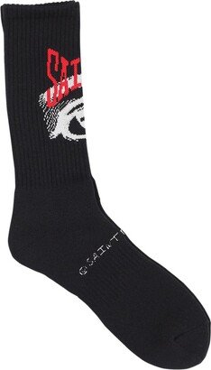 SAINT MICHAEL Logo cotton blend socks