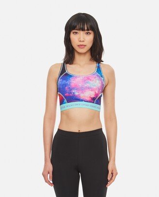 Space Print Lycra Sports Bra