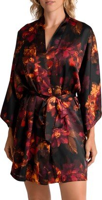 Dylan Floral Print Satin Robe