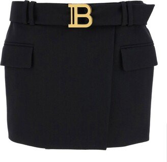 B Buckle Mini Skirt