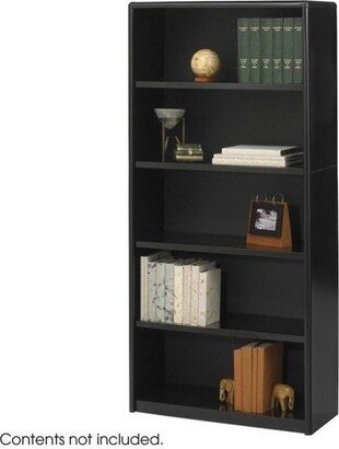 Steel ValueMate 5 Shelf Economy Steel Bookcase in Black - Safco