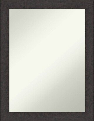 22 x 28 Non-Beveled Rustic Plank Espresso Narrow Wall Mirror