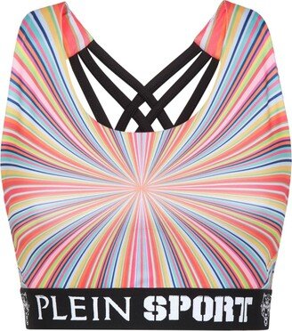 Rainbow logo-underband sports bra