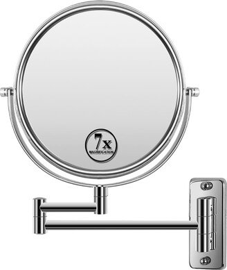 TONWIN Chrome Finish Wall Mount Zoom Mirror Double-Sided Wall Makeup Mirror