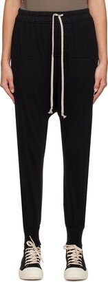 Black Drawstring Lounge Pants-AI