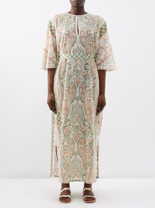 Denise Paisley-print Cotton-khadi Midi Kaftan