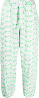 all-over Lucky-print track pants