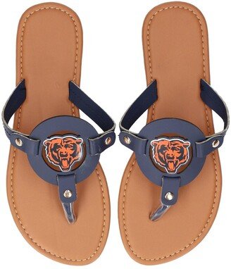 Foco Women's Chicago Bears Die-Cut Logo Flip Flops