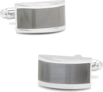 Grey Cat's Eye Bridged Cufflinks