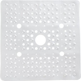 XL Non-Slip Square Shower Mat with Center Drain Hole - Slipx Solutions