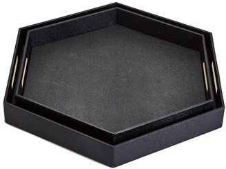 Two's Company Set Of 2 Hexagon Stintrays