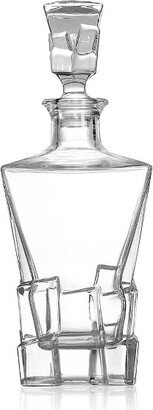 Home Bar Whiskey Decanter, Glass Liquor Decanter for Brandy, Wine, Whisky or Vodka and more, Food Grade Safe, 750ml / 25.36 oz