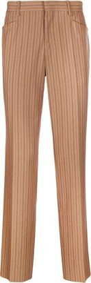 Stripe-Pattern Tailored Trousers