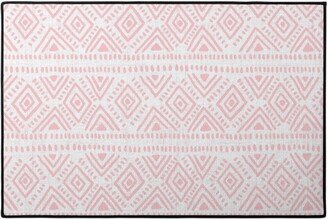 Door Mats: Abstract Diamond Door Mat, Pink